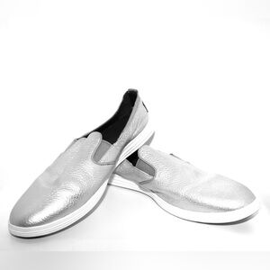 Cole Haan Chic Silver Slip-On Sneakers - Perfect for Casual Outings!